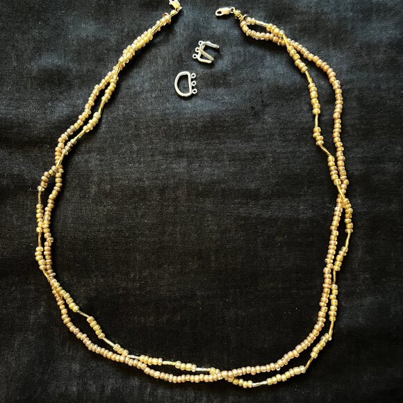 Copper Gold Silver Bronze Necklace, 6-Strands, Interchangeable NWT - Picture 5 of 7